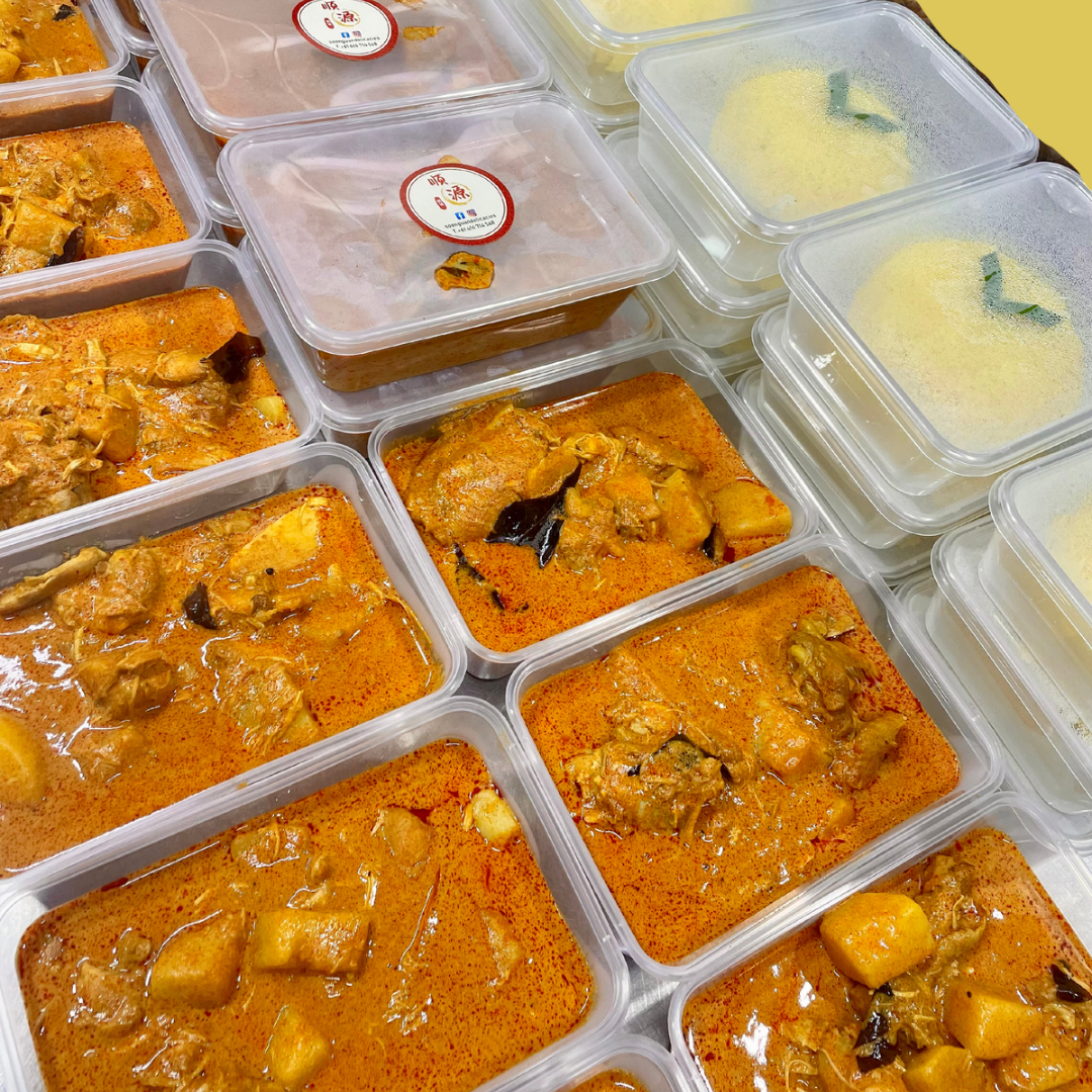 Turmeric Rice with Red Chicken Curry